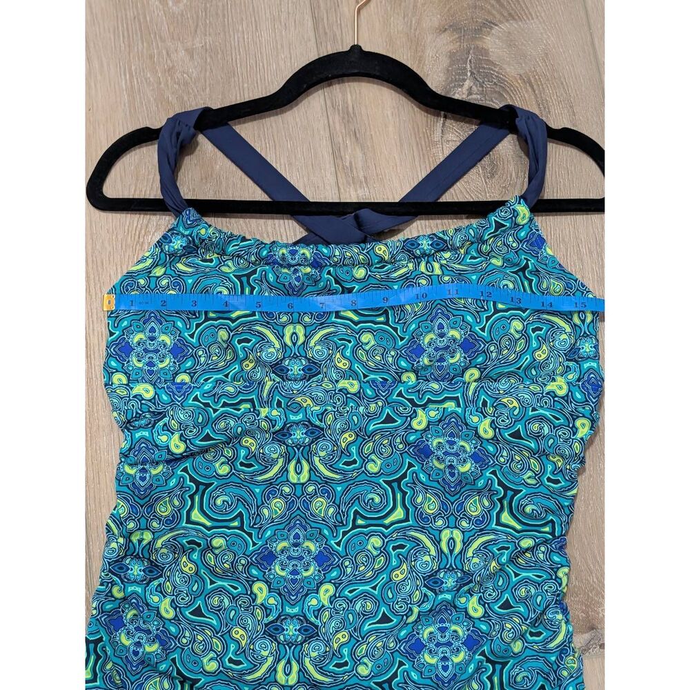 Title Nine One Piece Moroccan Tile Boho Swimsuit Women's Large Adjustable - Picture 4 of 13